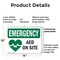 Signmission AED On Site With Symbol, 14 in W x Rectangle, Plastic OS-2PACK-EM-P-1014-L-10289 - alternate 2
